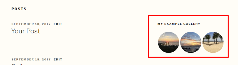 example of a gallery widget