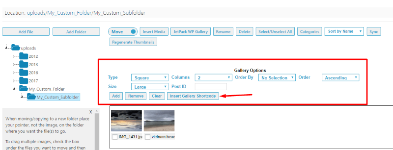 configuring jetpack gallery via media folders